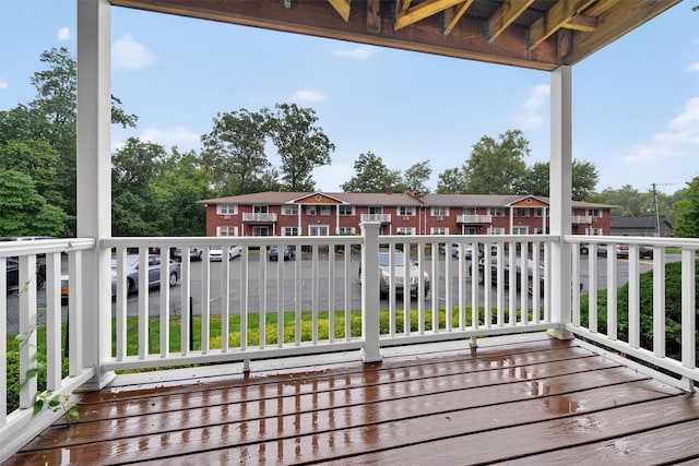 86 Demarest Ave Unit 1, West Nyack, NY 10994 - wooden deck with a residential view