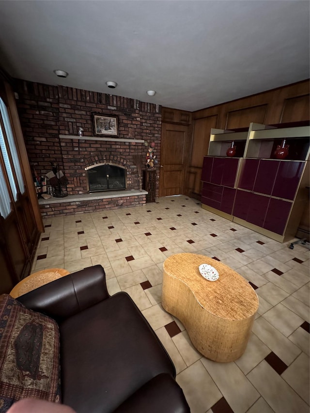 28 Jansen St, Staten Island, NY 10312 - living area with a fireplace
