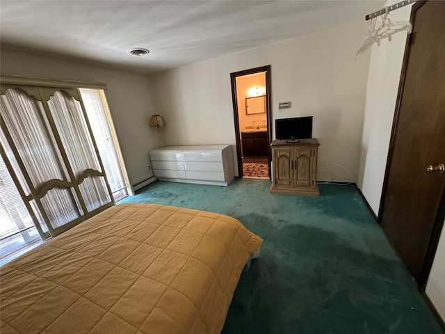 28 Jansen St, Staten Island, NY 10312 - bedroom with carpet floors, baseboard heating, and connected bathroom