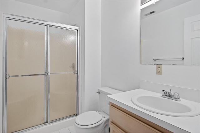 307 Gazebo Ct, New Windsor, NY 12553 - full bath with vanity, a shower stall, and tile patterned floors