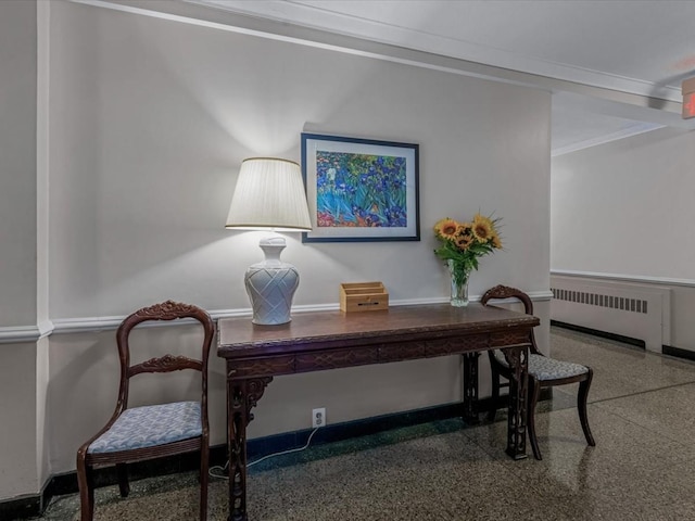 811 Palmer Rd Unit 2A, Bronxville, NY 10708 - office space featuring radiator heating unit and ornamental molding