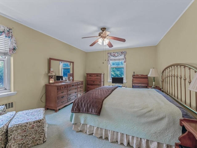 811 Palmer Rd Unit 2A, Bronxville, NY 10708 - bedroom featuring radiator, carpet floors, ceiling fan, and crown molding
