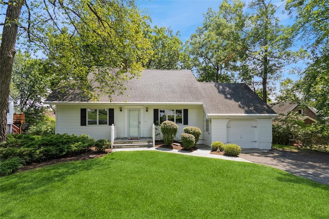 509 Hudson View Rd, Nyack, NY 10960 - view of front of property with an attached garage, a front yard, driveway, and roof with shingles