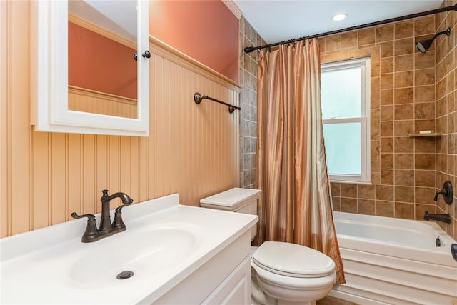509 Hudson View Rd, Nyack, NY 10960 - bathroom with shower / bath combination with curtain, plenty of natural light, and vanity