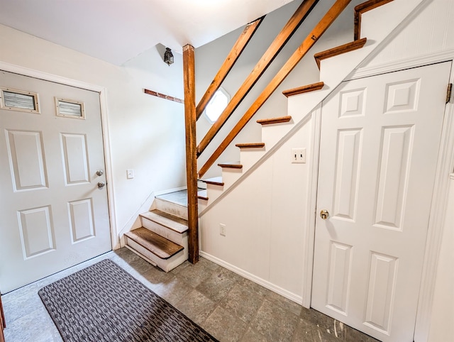 187 Horseblock Rd, Farmingville, NY 11738 - entrance foyer featuring stairs and baseboards