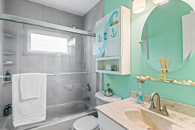 10 Elm Ave, Smithtown, NY 11787 - full bathroom featuring shower / bath combination with glass door and vanity