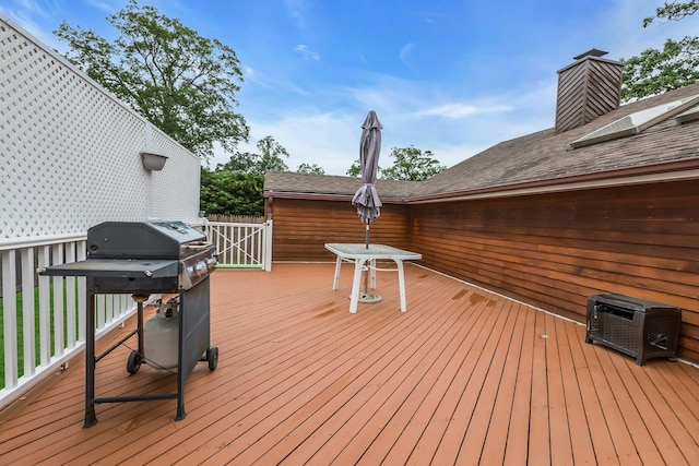 102 Bayview Ave, East Islip, NY 11730 - wooden terrace with area for grilling