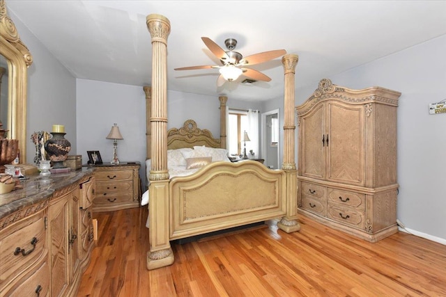 36 Shubert Ln, Bethpage, NY 11714 - bedroom with light wood-style flooring and a ceiling fan
