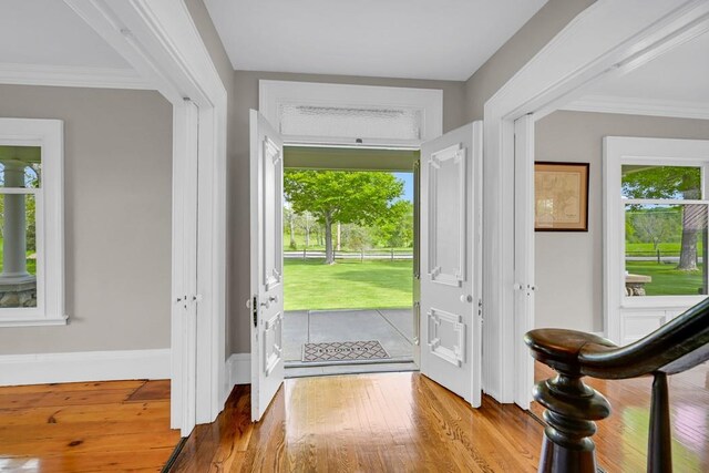 247 Sarah Wells Trl, Campbell Hall, NY 10916 - entrance foyer featuring wood finished floors and ornamental molding