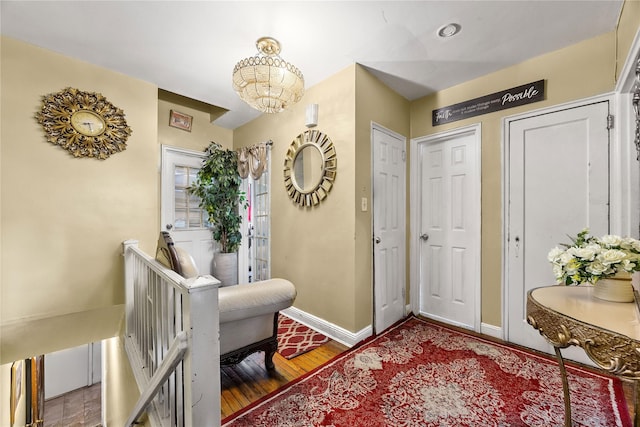 2801 Gunther Ave, Bronx, NY 10469 - foyer entrance with wood finished floors and a chandelier