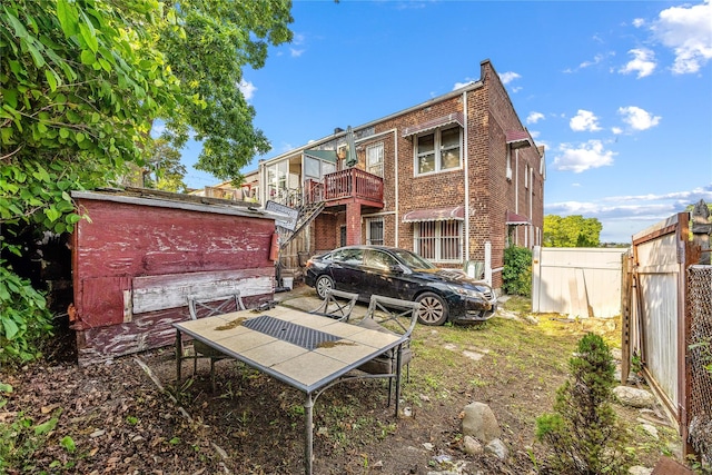 2801 Gunther Ave, Bronx, NY 10469 - rear view of house with brick siding