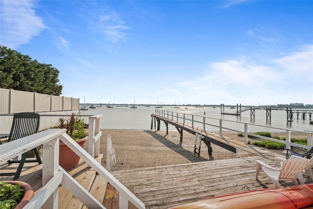 98 Pell Pl, Bronx, NY 10464 - dock area featuring a water view