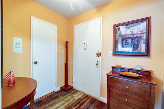 370 Westchester Unit 3N, Port Chester, NY 10573 - entryway featuring dark wood finished floors and baseboards
