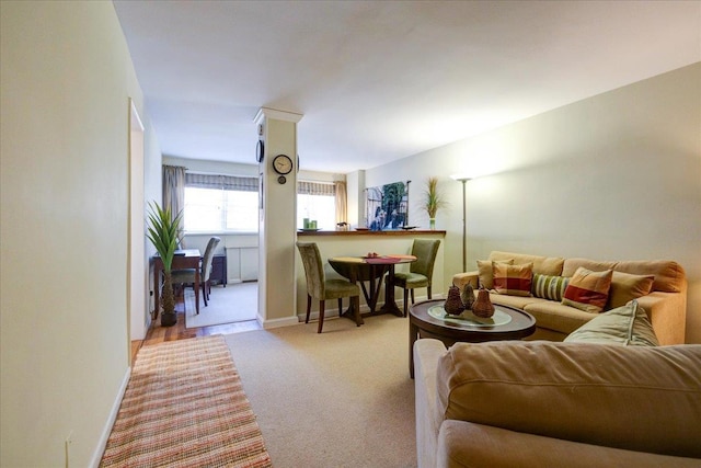370 Westchester Unit 3N, Port Chester, NY 10573 - living area featuring light colored carpet and baseboards