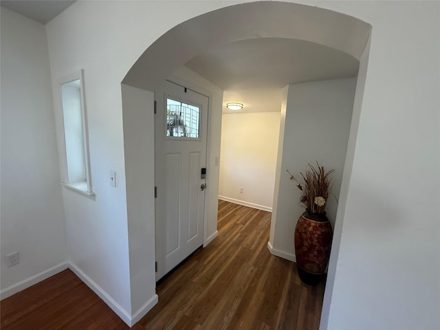 22 Hulse St, Wallkill, NY 12589 - entryway featuring arched walkways and wood finished floors