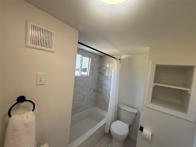 22 Hulse St, Wallkill, NY 12589 - bathroom featuring marble finish flooring and shower / tub combo with curtain