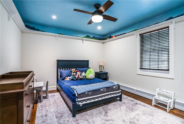 30 Hilltop Rd, Waccabuc, NY 10597 - bedroom featuring wood finished floors, ceiling fan, and recessed lighting