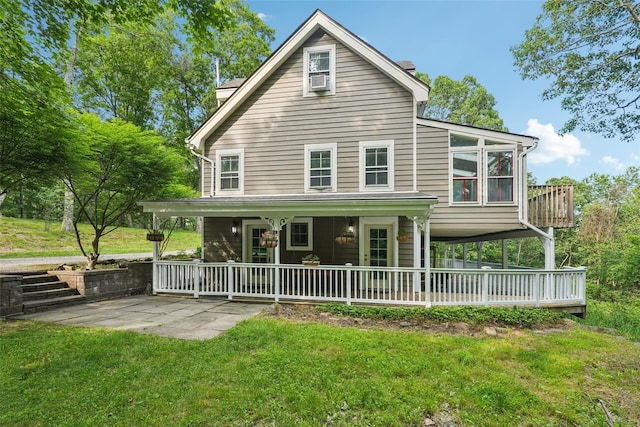 25 Cascade Lake Rd, Warwick, NY 10990 - view of front facade with a front lawn and a chimney