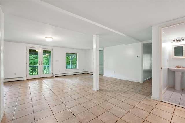 25 Cascade Lake Rd, Warwick, NY 10990 - unfurnished room featuring a baseboard heating unit and light tile patterned floors