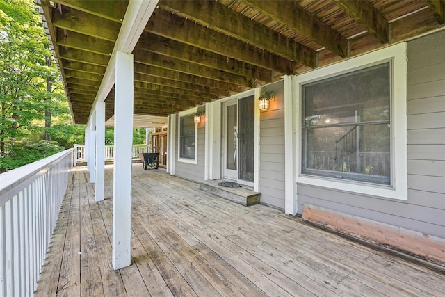25 Cascade Lake Rd, Warwick, NY 10990 - view of wooden deck