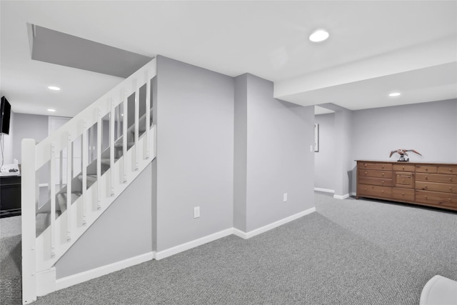 127 Continental Rd, Cornwall, NY 12518 - finished basement featuring carpet floors, recessed lighting, and stairs