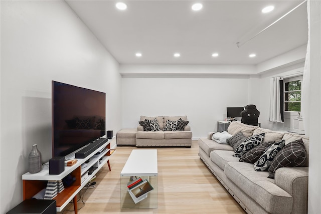 140 N Broadway Unit It9, Irvington, NY 10533 - living room featuring light wood-style flooring and recessed lighting