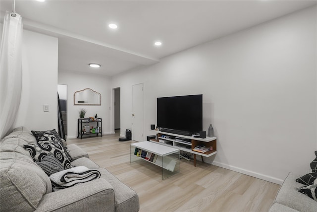 140 N Broadway Unit It9, Irvington, NY 10533 - living area featuring light wood-style floors and recessed lighting