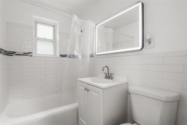 140 N Broadway Unit It9, Irvington, NY 10533 - full bath with shower / bath combination with curtain, vanity, and tile walls