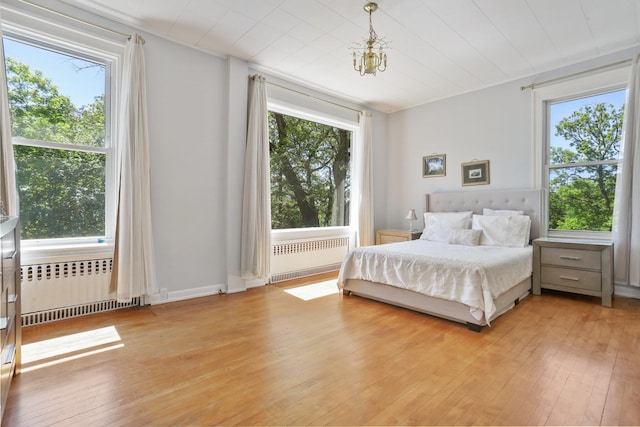 42 N Healy Ave, Hartsdale, NY 10530 - bedroom with radiator, multiple windows, and light wood finished floors