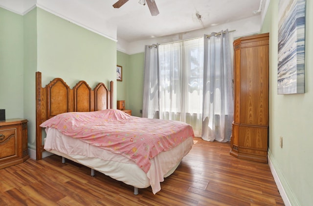 42 N Healy Ave, Hartsdale, NY 10530 - bedroom with wood finished floors and ceiling fan