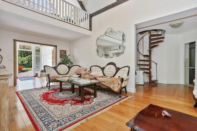42 N Healy Ave, Hartsdale, NY 10530 - living room with stairs and wood finished floors