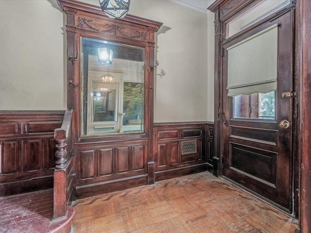 1269 Bergen St Hse, Unit Hse, Brooklyn, NY 11213 - entrance foyer with wainscoting and ornamental molding