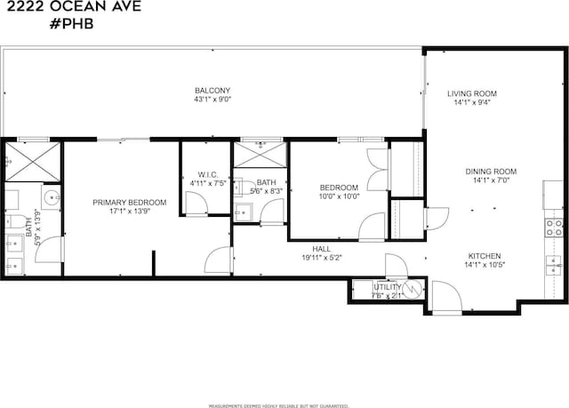 2222 Ocean Ave Ph-B, Ph-B Brooklyn, NY 11229 - view of floor plan / room layout