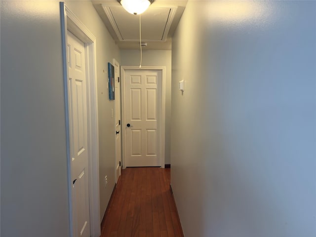 5 Sabrina Ln, Ossining, NY 10562 - corridor with attic access and dark wood-type flooring