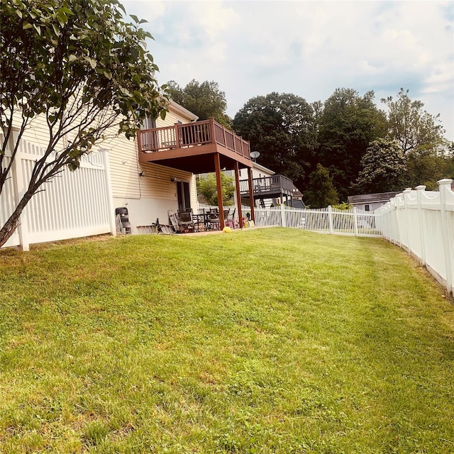 5 Sabrina Ln, Ossining, NY 10562 - fenced backyard with a deck