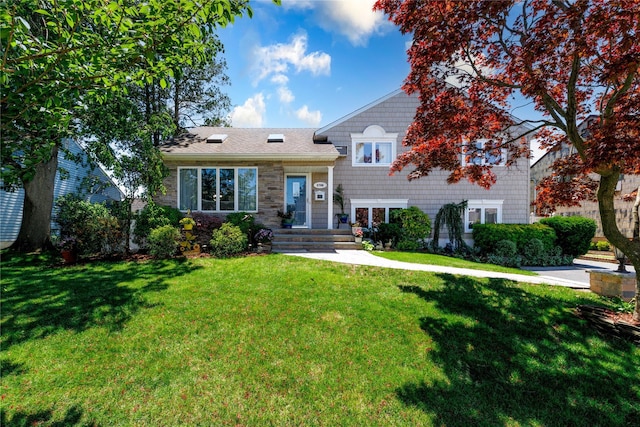3706 Regent Ln, Wantagh, NY 11793 - tri-level home featuring a front yard