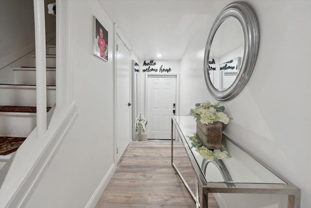710 E 213th St, Bronx, NY 10467 - hallway featuring light wood finished floors and recessed lighting