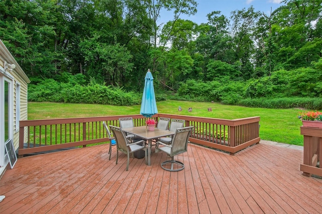 5776 Albany Post Rd, Cortlandt Manor, NY 10567 - deck featuring a yard and outdoor dining area