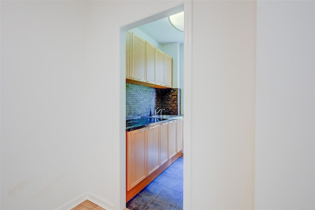 98-22 63rd Dr Unit 1D, Rego Park, NY 11374 - corridor featuring a sink and tile patterned flooring