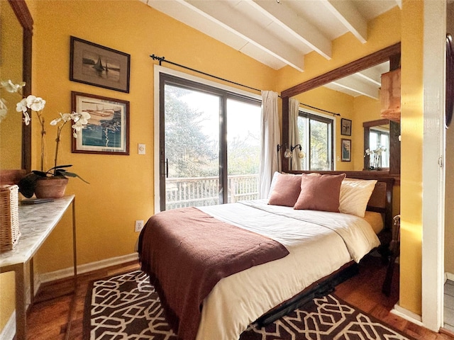 457 Fire Island Blvd, Fire Island Pines, NY 11782 - bedroom featuring access to exterior and wood finished floors
