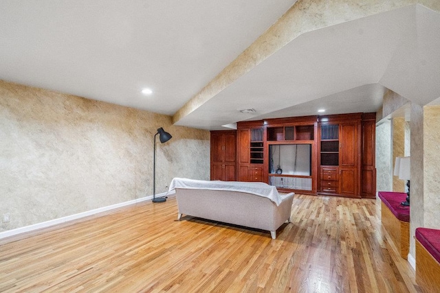 43 Hunt Dr, Jericho, NY 11753 - living room with light wood-type flooring, recessed lighting, and a fireplace