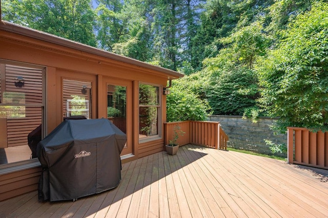 43 Hunt Dr, Jericho, NY 11753 - wooden terrace with grilling area