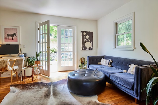 54 Davis Ln, Grahamsville, NY 12740 - living area with healthy amount of natural light, hardwood / wood-style floors, and an office area