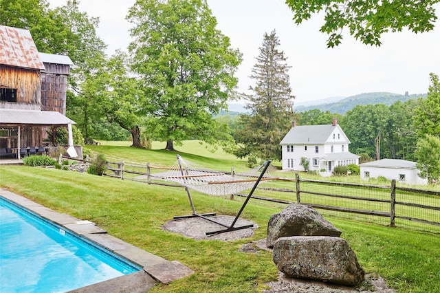 54 Davis Ln, Grahamsville, NY 12740 - view of yard featuring a mountain view