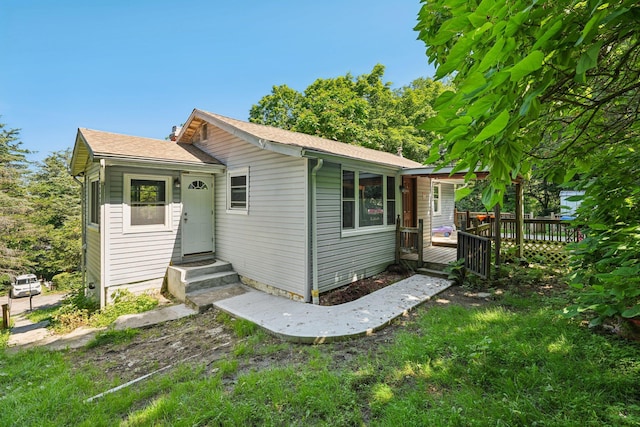 1 Whippoorwill Trl, Monroe, NY 10950 - view of front of property with roof with shingles and a deck