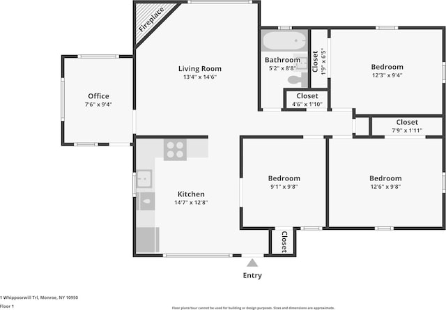 1 Whippoorwill Trl, Monroe, NY 10950 - view of property floor plan