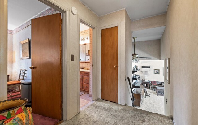 15 Lane Ave, Plainview, NY 11803 - corridor with carpet and crown molding