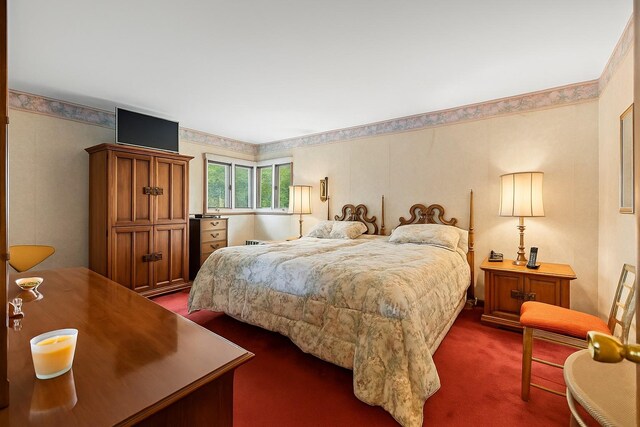 15 Lane Ave, Plainview, NY 11803 - bedroom featuring dark colored carpet