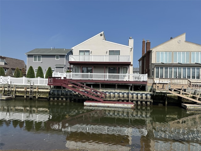 220 Lee Pl, Bellmore, NY 11710 - rear view of property with a water view