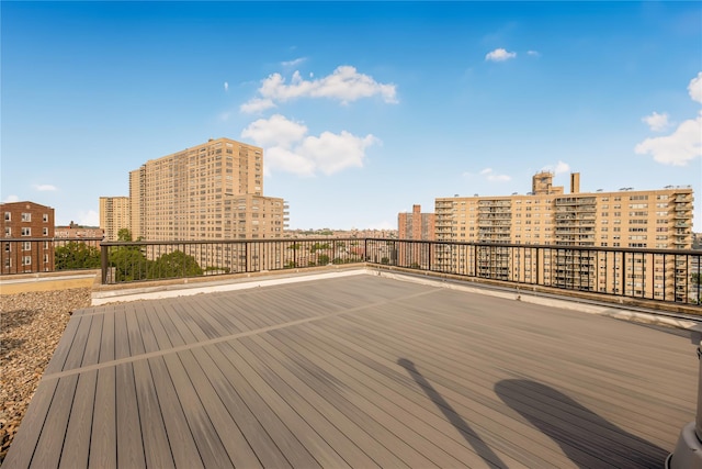 2287 Johnson Ave Unit 17J, Bronx, NY 10463 - wooden deck featuring a city view
